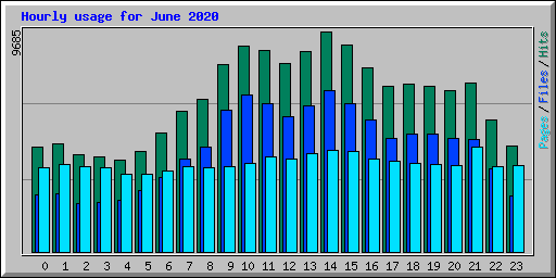 Hourly usage for June 2020