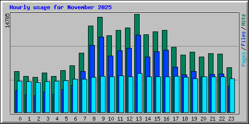Hourly usage for November 2025