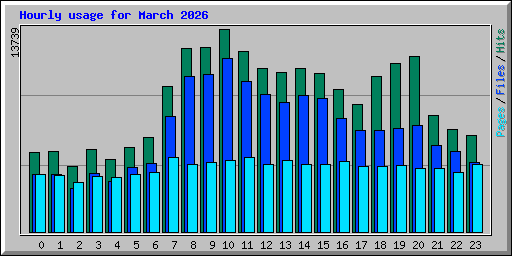 Hourly usage for March 2026
