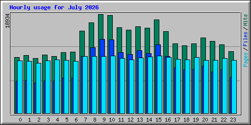 Hourly usage for July 2026